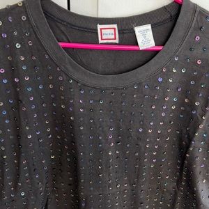 Acer Women's Gray Sequin Tee